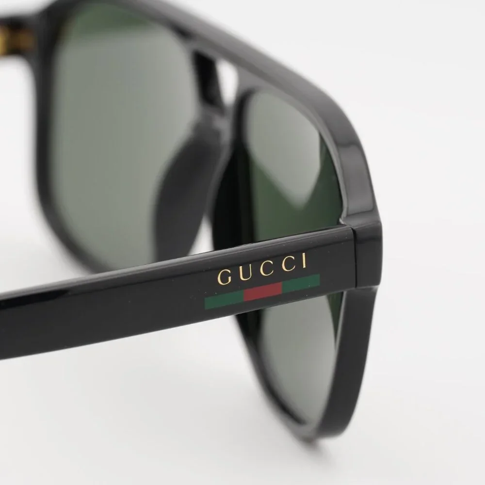 Gucci GG1856S 001 Sunglasses Black Aviator Frame, Grey Lenses